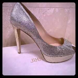 Jimmy Choo glitter pumps